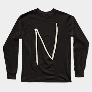 Hand Drawn Letter N Long Sleeve T-Shirt